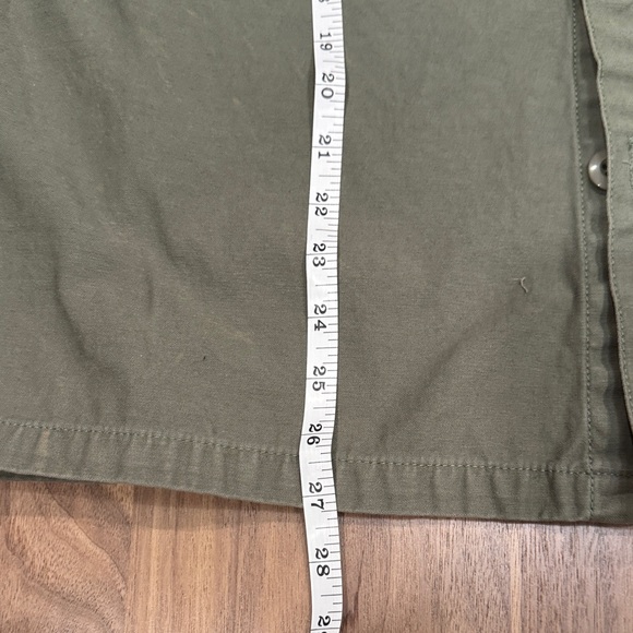 Insight Olive Green Utility Shirt Jacket  L / Women’s XL Camo Trim Patch Elbows - Picture 10 of 14